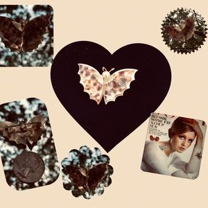 Mother of pearl delicate butterfly brooch